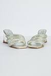 THE NICHE LABEL_Silver Stone Embellished Beyonce Flared Heels _Online