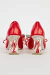 Buy_THE NICHE LABEL_Red Bow And Stone Embellished Derby Date Heels _Online_at_Aza_Fashions