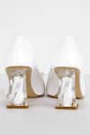 Buy_THE NICHE LABEL_White Bow And Stone Embellished Eva Block Heels_Online_at_Aza_Fashions