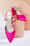 Buy_THE NICHE LABEL_Pink Stone Embellished Frida Strap Heels _at_Aza_Fashions