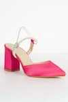 THE NICHE LABEL_Pink Stone Embellished Frida Strap Heels _Online_at_Aza_Fashions