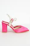 Buy_THE NICHE LABEL_Pink Stone Embellished Frida Strap Heels _Online_at_Aza_Fashions