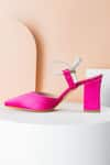 Shop_THE NICHE LABEL_Pink Stone Embellished Frida Strap Heels _Online_at_Aza_Fashions