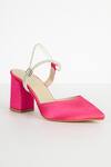 THE NICHE LABEL_Pink Stone Embellished Frida Strap Heels _at_Aza_Fashions