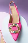 THE NICHE LABEL_Pink Stone Embellished Kitty Ko French Heels _Online_at_Aza_Fashions