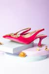 Buy_THE NICHE LABEL_Pink Stone Embellished Kitty Ko French Heels _Online_at_Aza_Fashions