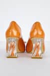 Shop_THE NICHE LABEL_Orange Stone Embellished Rosa Brooch Pumps _Online_at_Aza_Fashions