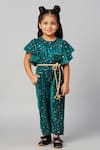 Buy_LIL DRAMA_Green Velvet Print Star Jumpsuit _at_Aza_Fashions