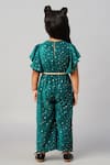 Shop_LIL DRAMA_Green Velvet Print Star Jumpsuit _at_Aza_Fashions