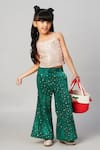 Buy_LIL DRAMA_Green Sequin Print Star Embellished Top With Pant _at_Aza_Fashions