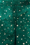 LIL DRAMA_Green Sequin Print Star Embellished Top With Pant _at_Aza_Fashions