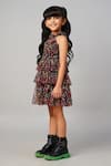 Buy_LIL DRAMA_Black Polyester Print Floral Halter Neck Dress _Online_at_Aza_Fashions