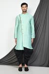 Buy_Arihant Rai Sinha_Green Kurta Jacquard Woven Botanical And Patiala Pant Set _Online_at_Aza_Fashions