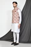 Shop_Arihant Rai Sinha_Multi Color Taffeta Wildflora Print Nehru Jacket _Online_at_Aza_Fashions