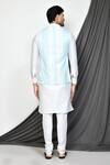 Shop_Arihant Rai Sinha_Blue Georgette Sequins Sheesha Embroidered Nehru Jacket _at_Aza_Fashions
