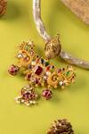 Buy_Mero Jewellery_Gold Plated Stone, Kundan, Bead Embellished Pendant Hasli Necklace_at_Aza_Fashions