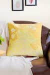 Buy_Mid July Home_Yellow 100% Cotton Abstract Embroidered Cushion Cover _at_Aza_Fashions