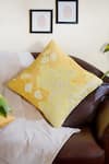 Mid July Home_Yellow 100% Cotton Abstract Embroidered Cushion Cover _Online_at_Aza_Fashions