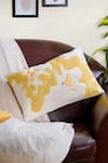 Mid July Home_Off White Premium Velvet Abstract And Bird Hand Embroidered Cushion Cover _Online_at_Aza_Fashions