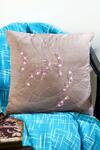 Buy_Mid July Home_Beige Premium Velvet Embroidered The Memory Maze Cushion Cover _at_Aza_Fashions