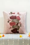 Buy_Mid July Home_Pink Premium Velvet Hand Embroidery Dreamscape Pattern Cushion Cover _at_Aza_Fashions