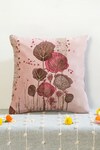 Buy_Mid July Home_Pink Premium Velvet Elysium Dreamscape Enchanted Grove Pattern Cushion Cover_at_Aza_Fashions