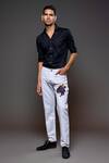Buy Rohit Bal Off White Denim Embroidery Floral Grapes Placement Jeans at Aza Fashions Buy_Rohit Bal_Off White Denim Embroidery Floral Grapes Placement Jeans _at_Aza_Fashions