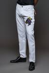 Rohit Bal Off White Denim Embroidery Floral Grapes Placement Jeans Online at Aza Fashions Rohit Bal_Off White Denim Embroidery Floral Grapes Placement Jeans _Online_at_Aza_Fashions