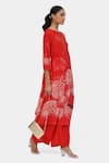 Buy_Satya Paul_Red Crepe Printed And Embroidered Blissful Blossom & Kurta & Palazzo Set _Online_at_Aza_Fashions