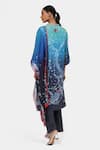 Shop_Satya Paul_Blue Linen Printed And Embroidered Cherry Petal Polyphony Kurta & Palazzo Set _at_Aza_Fashions