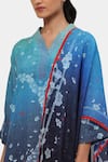 Shop_Satya Paul_Blue Linen Printed And Embroidered Cherry Petal Polyphony Kurta & Palazzo Set _Online_at_Aza_Fashions