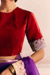 Buy_Mimamsaa_Purple Saree Silk Organza Woven And Hand Jheel Bordered & Blouse Set  