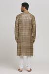Shop_Aham-Vayam_Brown Cotton Sequins, Embroidery Sona Chaandi Kurta And Churidar Set _at_Aza_Fashions