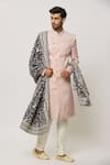 Buy_Aryavir Malhotra_Multi Color Thread Kashmiri Paisley Jaal Embroidered Dupatta_at_Aza_Fashions