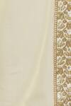 Shop_Aryavir Malhotra_Beige Sequins Peony Border Embroidered Dupatta _Online_at_Aza_Fashions