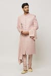 Shop_Aryavir Malhotra_Pink Sequins Petunia Embroidered Dupatta_at_Aza_Fashions