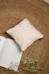 Buy_Solasta_White Viscose Textured Snowy Cushion Cover_at_Aza_Fashions