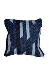 Shop_Solasta_Blue Cotton Denim Floral Pattern Cushion Cover_at_Aza_Fashions