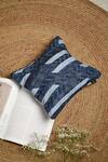 Buy_Solasta_Blue Cotton Denim Floral Pattern Cushion Cover_Online_at_Aza_Fashions