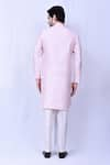 Shop_Arihant Rai Sinha_Pink Art Silk Plain A-line Kurta With Pant _at_Aza_Fashions