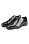 Buy_Shutiq_Black Roush Brogue Solid Lace-up Shoes_Online_at_Aza_Fashions