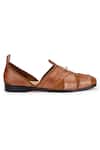 Shutiq_Brown Embellished Sheraz Bee Slip-on Shoes _Online_at_Aza_Fashions