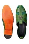 Shop_SHUTIQ_Green Embellished Sheraz Slip-on Shoes_at_Aza_Fashions