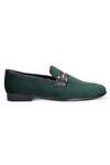 SHUTIQ_Green Spencer Solid Leather Slip-on Shoes_Online_at_Aza_Fashions
