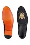 Shop_Shutiq_Black Embroidered Velvet Trio Antique Slip-on Shoes _at_Aza_Fashions