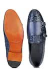 Shop_SHUTIQ_Blue Zaar Solid Leather Slip-on Shoes _at_Aza_Fashions