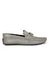 Buy_SHUTIQ_Grey Coenn Croco Leather Knotted Shoes _Online_at_Aza_Fashions