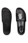 Shop Shutiq Black Digital Printed Coal Skull Eddie Slides at Aza Fashions Shop_Shutiq_Black Digital Printed Coal Skull Eddie Slides _at_Aza_Fashions