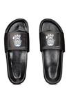 Shutiq Black Digital Printed Coal Skull Eddie Slides Online at Aza Fashions Shutiq_Black Digital Printed Coal Skull Eddie Slides _Online_at_Aza_Fashions