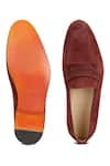 Shop_SHUTIQ_Maroon Garnet Rawhide Round Toe Shoes _at_Aza_Fashions